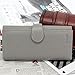 Women RFID Blocking Wallet Trifold Ladies Luxury Leather Clutch Travel Purse Grey