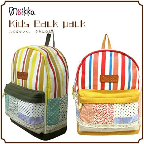 Amazon Feafulovery フィアフラベリー Moikka キッズ カラフルパッチワークリュックサック 通園 通学 遠足などに 子供 ママ Red リュックサック