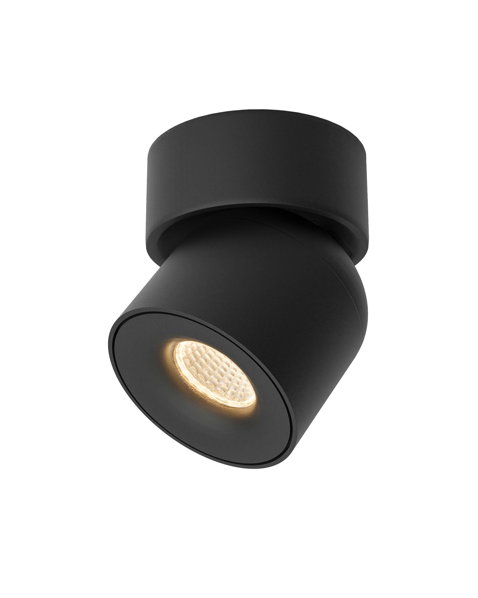 Aisilan Single Spotlight in Matt Black Dimmable 9W 3000K LED Adjustable 360° Spot Light Indoor Modern Rotatable Individual Spotlights for Ceiling or Wall Mounted