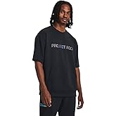Under Armour Men's Project Rock Heavyweight Terry Crew T-Shirt M Black
