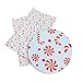 David accessories Christmas Snow Printed Leather Sheets Fabric Canvas Back 9Pcs 8