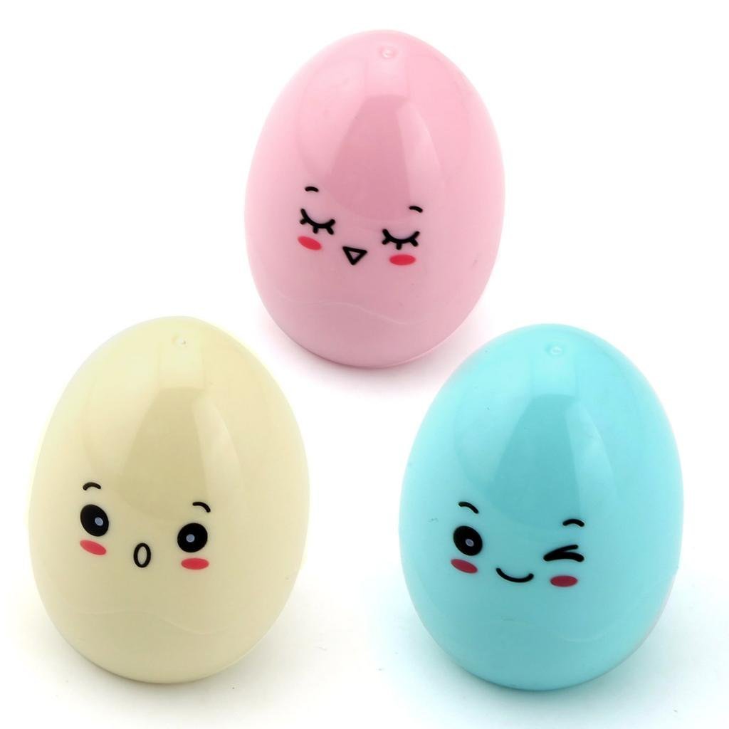 westeng Pack de Kawaii Cartoon Diseño de huevos de plástico solo agujero