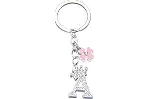 Initial Letter Keychain Gift,Name Letter Keychain Birthday Gift for Women Girl Cute Schoolbag Backpack Car Key Accessories