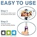 Voxkin Compatible with iPhone, Android & All Smartphones Ultra Portable Wired Selfie Stick - No Bluetooth Pairing, No Battery Charging, Premium & Sturdy - Best Pocket Sized Cable Monopod