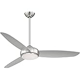 Minka-Aire F465L-BNW Concept IV 54" Ceiling Fan with LED Lights, Brushed Nickel