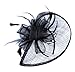 Womens Formal Party Fascinator Hat with Headband for Cocktail Black