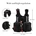 VGEBY Kayaking Fishing Life Jacket Watersports Life Jacket with Multi-Pockets Whistle and Reflective Stripe (Color:Black)