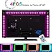 SUNNEST LED TV Backlight, 2M/6.56ft 5V USB LED Strips 5050 RGB Bias Lighting with Remote for HDTV Desktop PC Monitor Home Theater Kitchen Cabinets, LED Light Strips, TV Backlight (40-60in, Multicolor)