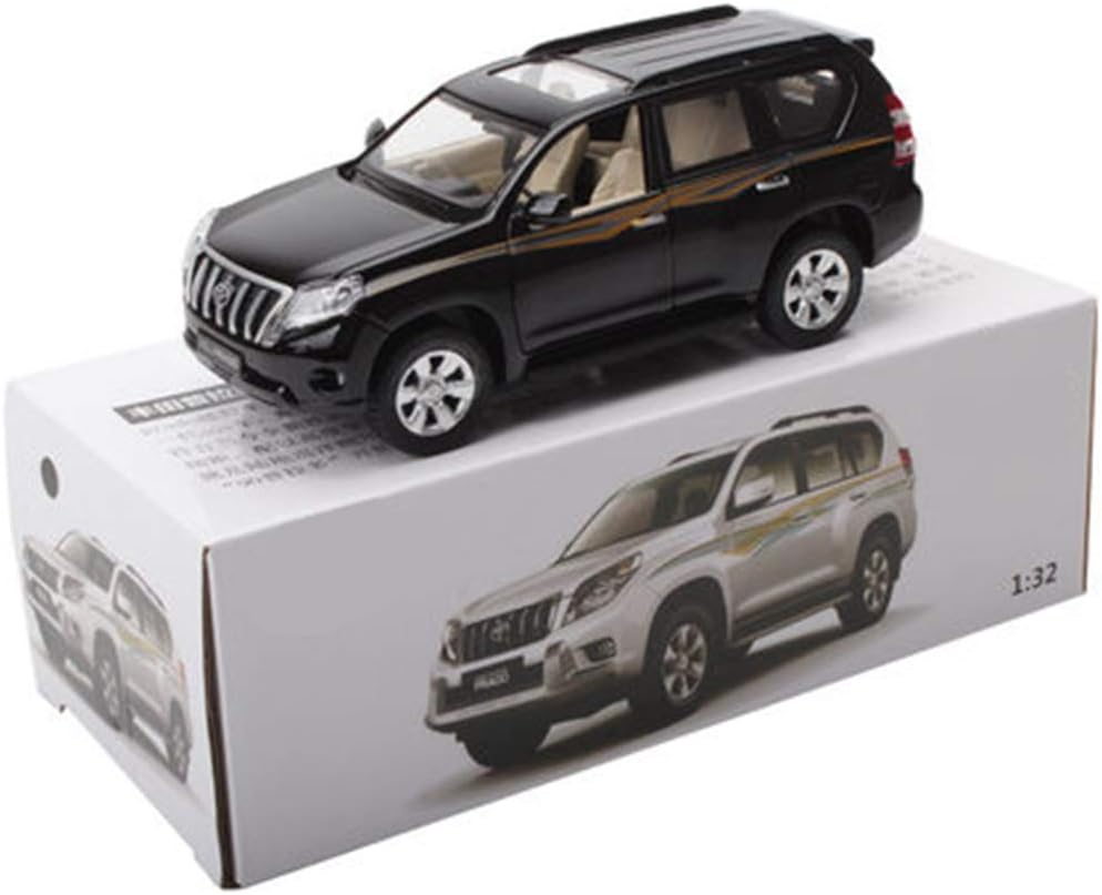 QRFDAIN Toyota prado 2016 overlord off-road alloy car model metal children's resilience toy car (Color : BLACK)