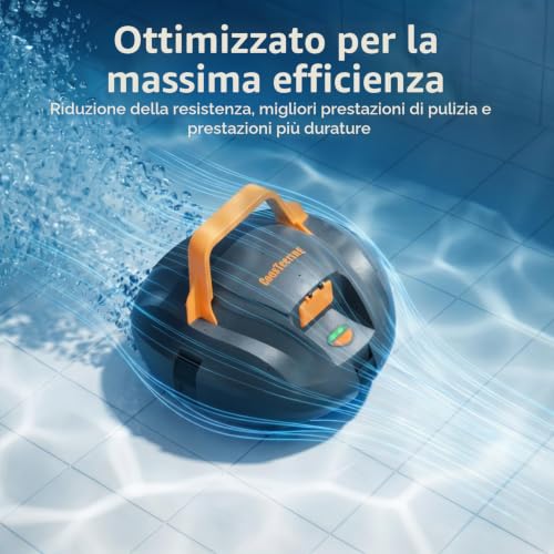(2026 New) CoasTeering Planet Wireless Swimming Pool Robot, 120 Min Autonomy 4500 mAh, Double Motor, Quick Charge 2.5 h, Bottom Cleaning, Salt & Fresh Water, for Pools up to 80 m²