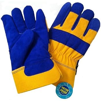 Bagg Blue And Yellow Waterproof Insulated Winter Work Gloves L