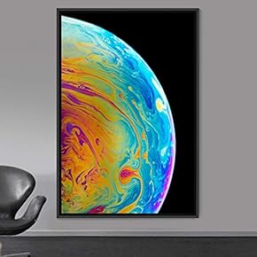 signwin Framed Canvas Wall Art Planet Astronomy &...