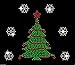Christmas Tree with Snowflake Crystal Christmas Festive Iron on Hotfix Applique