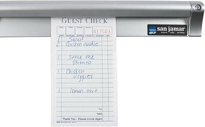 San Jamar CK6530A Anodized Aluminum Slide Check Rack 30" Length