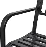 vidaXL Swing Bench - 2-Person Rocking Chair, Weather-Resistant Steel view 5