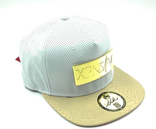 Gold Supreme by B L K : 24k Gold Xpensive Strapback - White Perforated &amp; Snakeskin