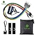 Todram 11pc Resistance Band Set - 5 Stackable Exercise Loop Bands Training Tube Set For Fitness Resistance Weights Exercise Gyms Workout Yoga with Door Anchor, Handles,Legs Ankle Straps, Carrying Case