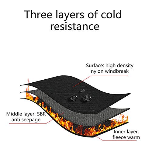 Guantes de Pantalla Táctil Guantes Cálidos A Prueba de Viento Guante Escalada Antideslizante Impermeable de Terciopelo para Hombre y Mujer (L)