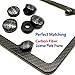 BGGTMO License Plate Screw Caps ABS Carbon Fiber Pattern and Stainless Steel Anti Theft Screws for Matching Carbon Fiber License Plate Frame 37 Sets