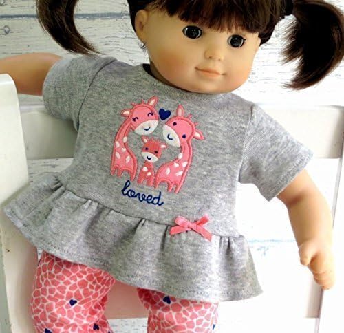 Giraffe Top and Leggings Outfit, fits 15 inch dolls such as Bitty Baby and Bitty Twin
