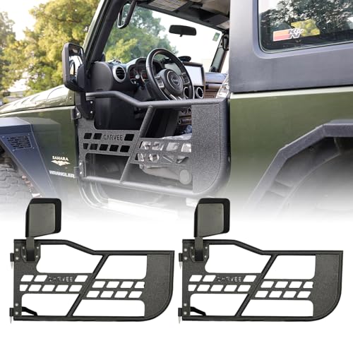 Garvee Tube Doors Compatible with 2007-2018 Wrangler JK Unlimited 2-Door, Set o…