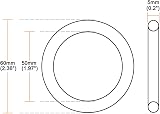sourcing map Nitrile Rubber O-Rings 60mm OD 50mm ID 5mm Width Metric Sealing view 3