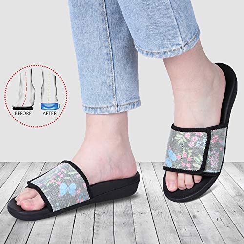 Orthopeic Slides for Women, Archies Plantar Fasciitis Sandals for Wide