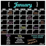 Dry-Erase-Magnet-Calendar-Black-Fluorescent