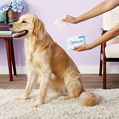 OptixCare Eye lube for Dogs Value Pack - Dog Eye Drops for Infection Plus + Hyaluron Sterile 20g w/ 50 Count Eye Wipes for Dogs Tear Stain Remover & 100 Multi-Purpose 6" Q-Tips Cotton Swabs