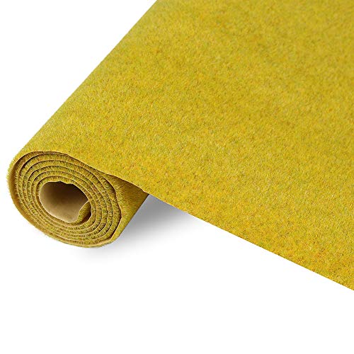 CP134 Artificial Model Grass Mat Trains Golden Yellow Golden Autumn Landscape 40 x100cm or 15.7' x 39' for Decoration Kids Craft Scenery Model DIY