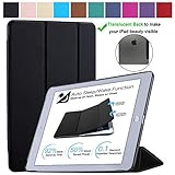 DuraSafe Cases for iPad 9.7 Inch 6/5 Gen 2018/2017 [ A1893 A1954 A1822 A1823 ] Smart Cover with Translucent Back - Black (Trifold)
