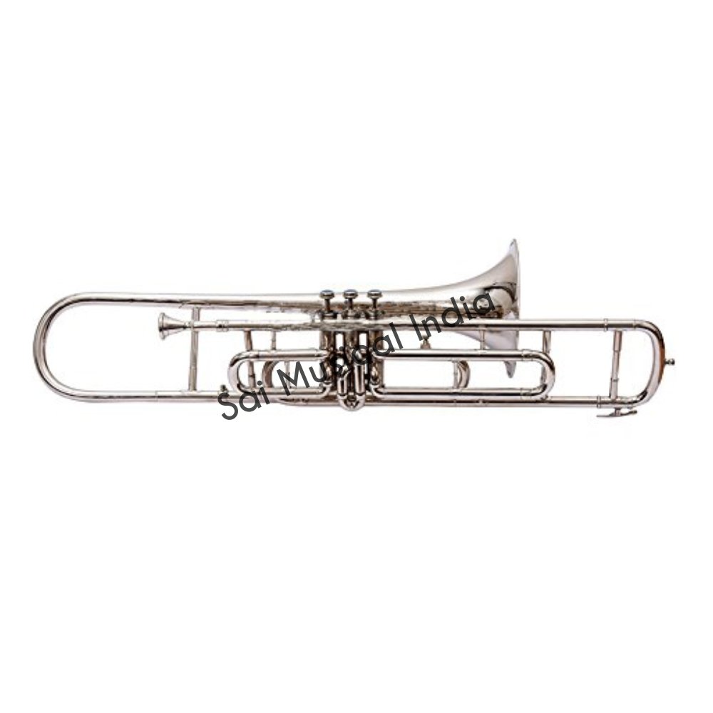 Queen Brass Valve Trombone Bb Pitch Made Of Nickel Musical Instruments
