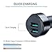 POWERocker BlitzKnob 36W Quick Charge 3.0 USB Car Charger for Smartphones with 3.3FT Micro USB Cable - Black