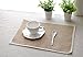 A AIFAMY Burlap Lace Placemats, Nature Jute Woven Table Mats, Set of 8, 16 x12 inch, Wedding Party Décor