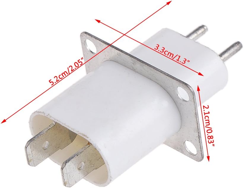 Cher9 Home Electronic Microwave Oven Magnetron Filament 4 Pin Socket Converter White
