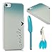 MOLLYCOOCLE iPod Touch 6 Case Lightwight Hard PC Case for iPod Touch 6th Generation +1xStylus Pen +1x Bird Feather Shaped Anti-dust Plug
