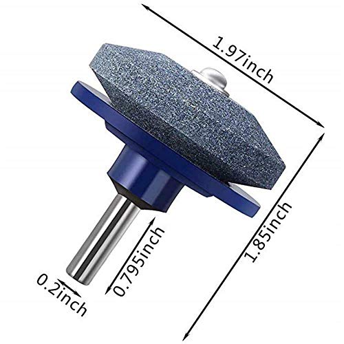 2Pcs Lawn Mower Blade Sharpener Lawnmower Lawn Mower Sharpener For Power Drill Hand Drill (Blue)