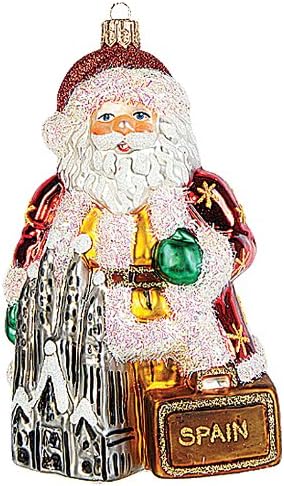 Amazon Com Spanish Santa In Spain Polish Blown Glass Christmas