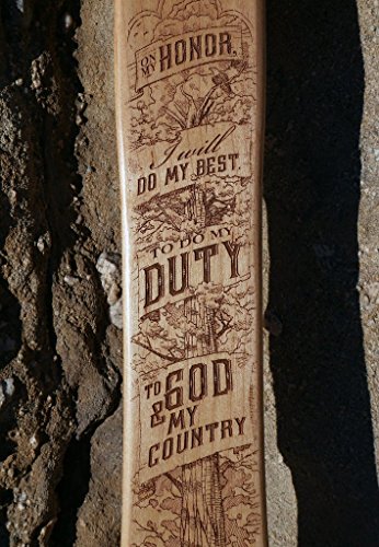 Boy Scout Oath - Wooden Sword Wall Art - Hand Crafted - Made in the USA