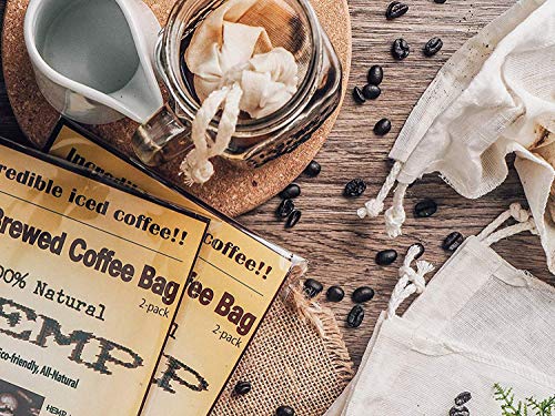 Reusable Cold Brew Coffee Filter bags by P&F(2 Pack) | FULL TASTE | NO HARMFUL CHEMICAL IN YOUR COFFEE ANYMORE | Strainer Socks for Cold Brewed Iced Coffee Maker | Fits 64oz Ball Mason Jar