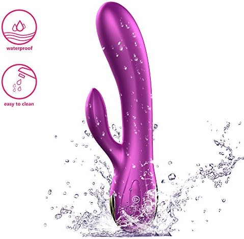 Rechargable Personal Massager - Waterproof Powerful 7 Speed Frequency Rabbit Massager Wand- Handheld Portable Vibrator- Purple