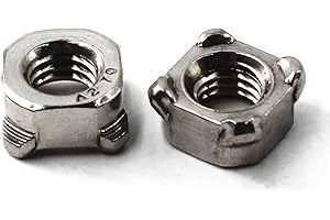M8 Square Nut Weld Nut 304 Stainless Steel Thread Nut (Pack of 30)