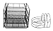 EasyPAG Stackable 3 Tier Desk Organizer Tray Organizer with 5 Sorters,Black