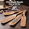 XKiss-Wooden-Spurtles-Set-5-Pcs-Cooking-Utensils-Natural-Set-for-Kitchen-Heat-Resistant-Nonstick-Wood-Cookware-with-Hanging-Hole-Slotted-Spatula-for-Stirring-Mixing-Serving XKiss Wooden Spurtles Set, 5 Pcs Cooking Utensils Natural Set for Kitchen, Heat Resistant Nonstick Wood Cookware with…