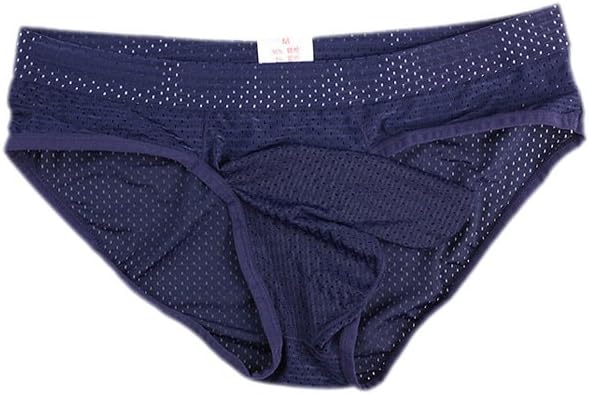 AOQIANG Mens Underwear Breathabl Hole Long Separate Pouch Boxer Breifs Undies
