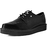T.U.K Anarchic Creeper Shoes for Women and Men | Pointed Toe Lace-Up with D-Ring Fastening | Low Platform Footwear | Foam Padded Insole & Twill Lining