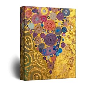 Canvas Wall Art - Abstract Golden Painting Color Composition - Giclee Print Gallery Wrap Modern Home Art Ready to Hang - 12x18 inches