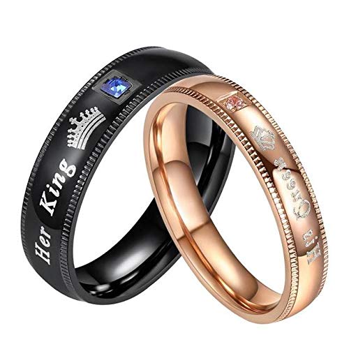 Her King His Queen Couple Ring (Rose Gold )