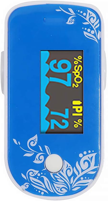 4 in 1 Fingertip Pulse Oximeter Blood Oxygen Saturation Monitor with PR (Pulse Rate), Sleep Monitoring and PI(Perfusion Index)