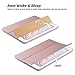 ULAK iPad Air 2 Case, Polka Dot Folio Slim Fit Smart Cover Case Colorful Clear Back Cover with Trifold Stand and Magnetic Auto Wake/Sleep Function for iPad Air 2 (Rose Gold)